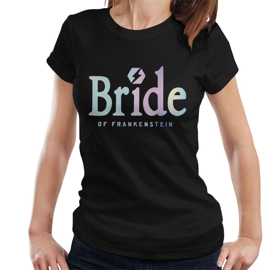 Bride Of Frankenstein Gradient Logo Women's T-Shirt-ALL + EVERY