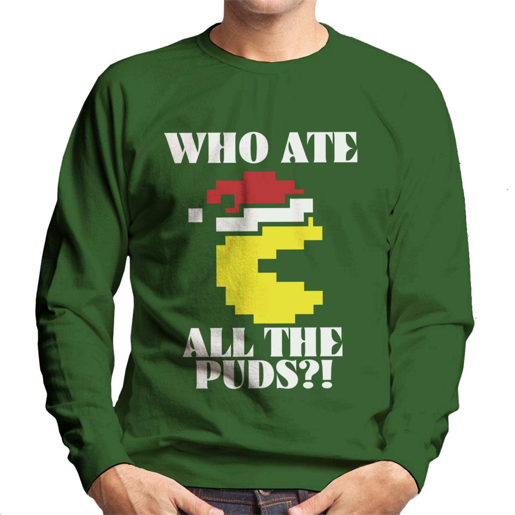 Pac-Man Christmas Who Ate All The Puds Men's Sweatshirt-ALL + EVERY