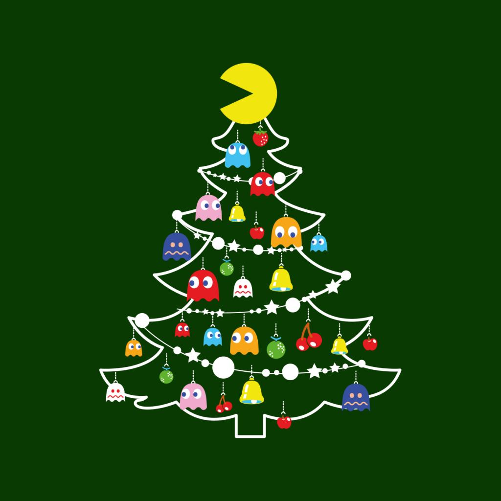 Pac-Man Christmas Tree Baubles Women's T-Shirt-ALL + EVERY