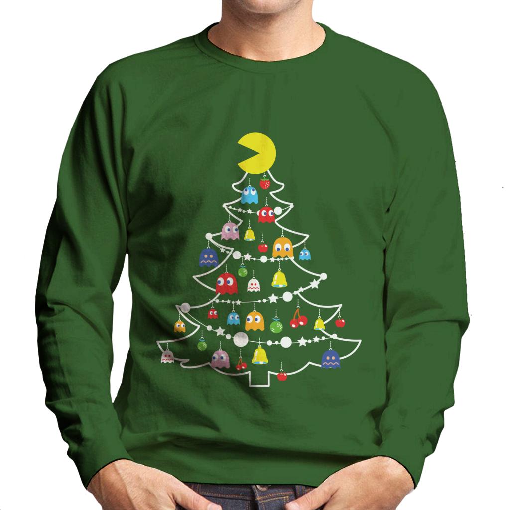 Pac-Man Christmas Tree Baubles Men's Sweatshirt-ALL + EVERY