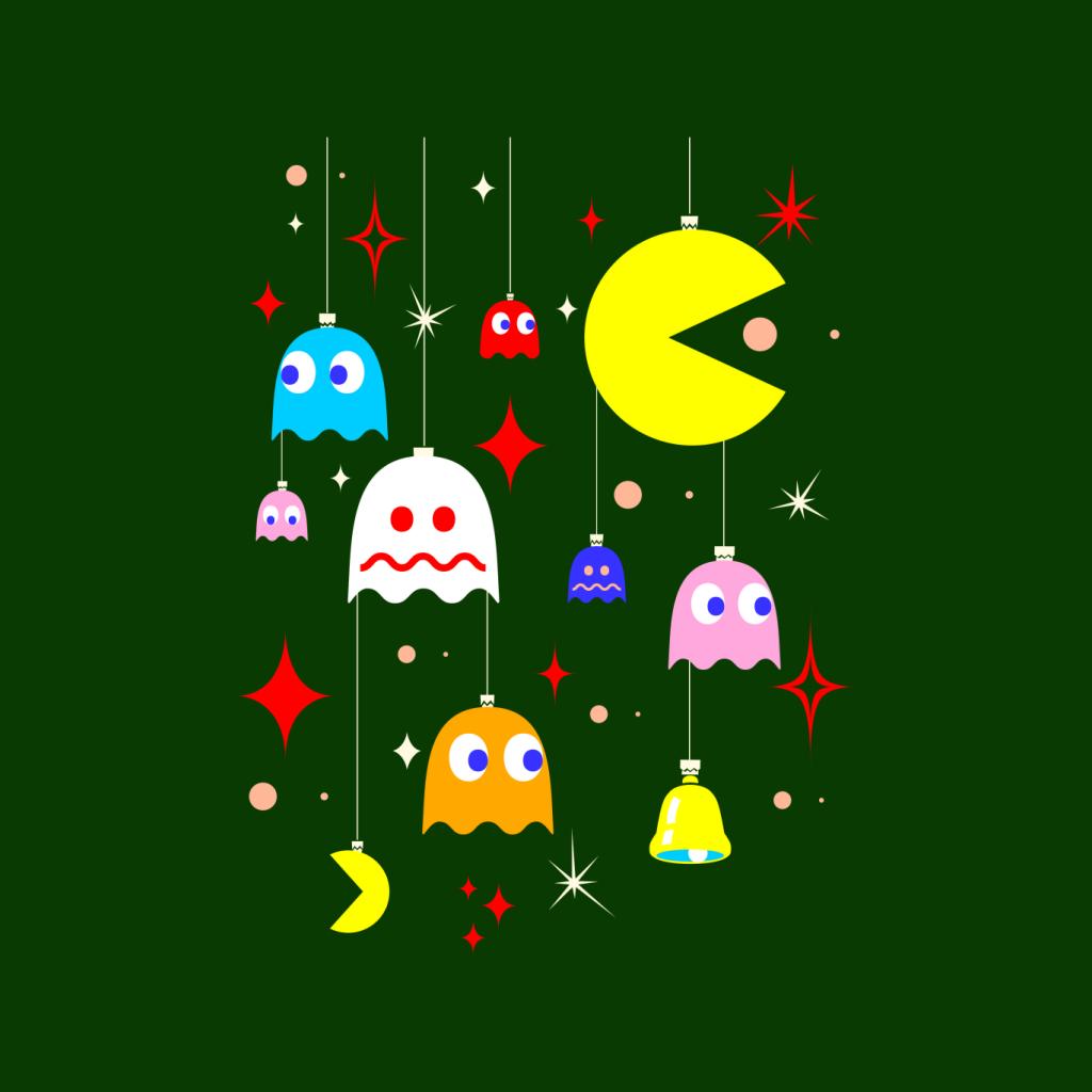 Pac-Man Christmas Hanging Baubles Men's T-Shirt-ALL + EVERY