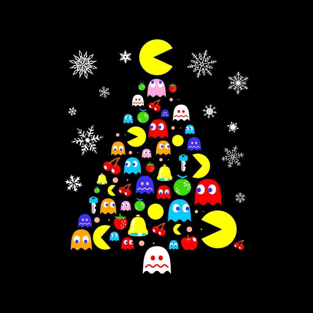 Pac-Man Christmas Tree Of Characters Women's Sweatshirt-ALL + EVERY