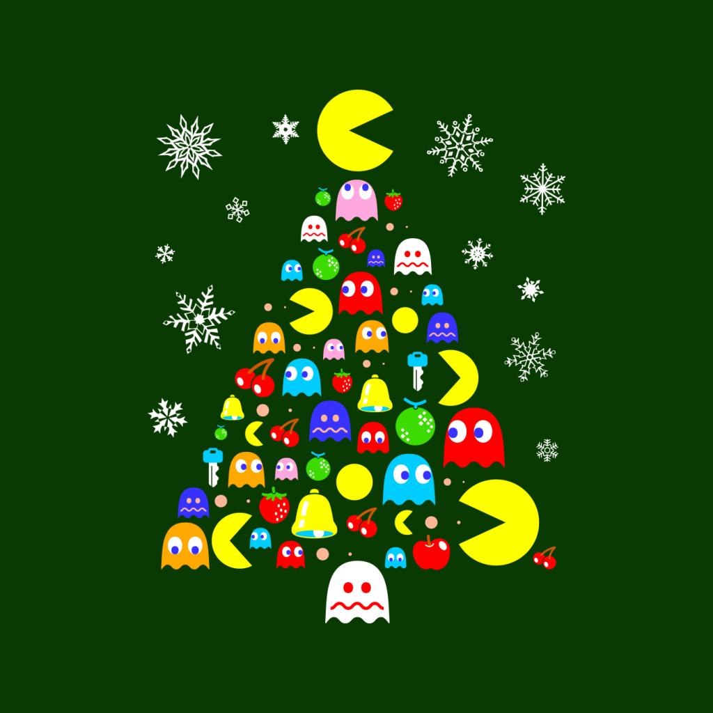 Pac-Man Christmas Tree Of Characters Women's Sweatshirt-ALL + EVERY