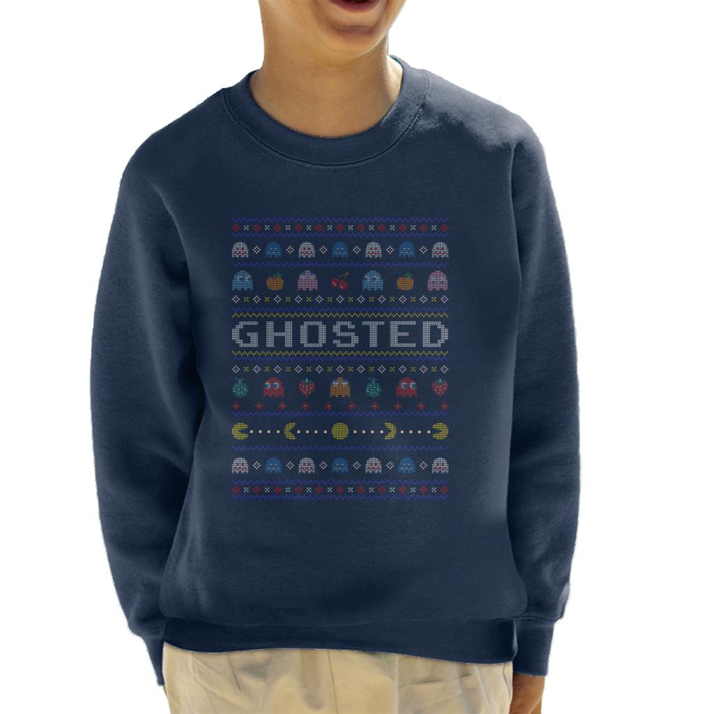 Pac-Man Halloween Ghosted Kid's Sweatshirt-ALL + EVERY