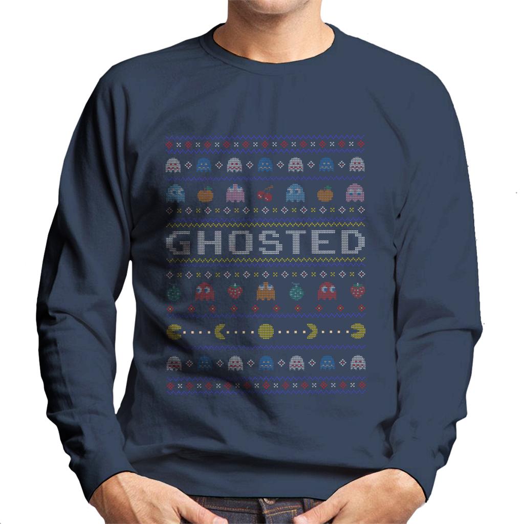 Pac-Man Halloween Ghosted Men's Sweatshirt-ALL + EVERY