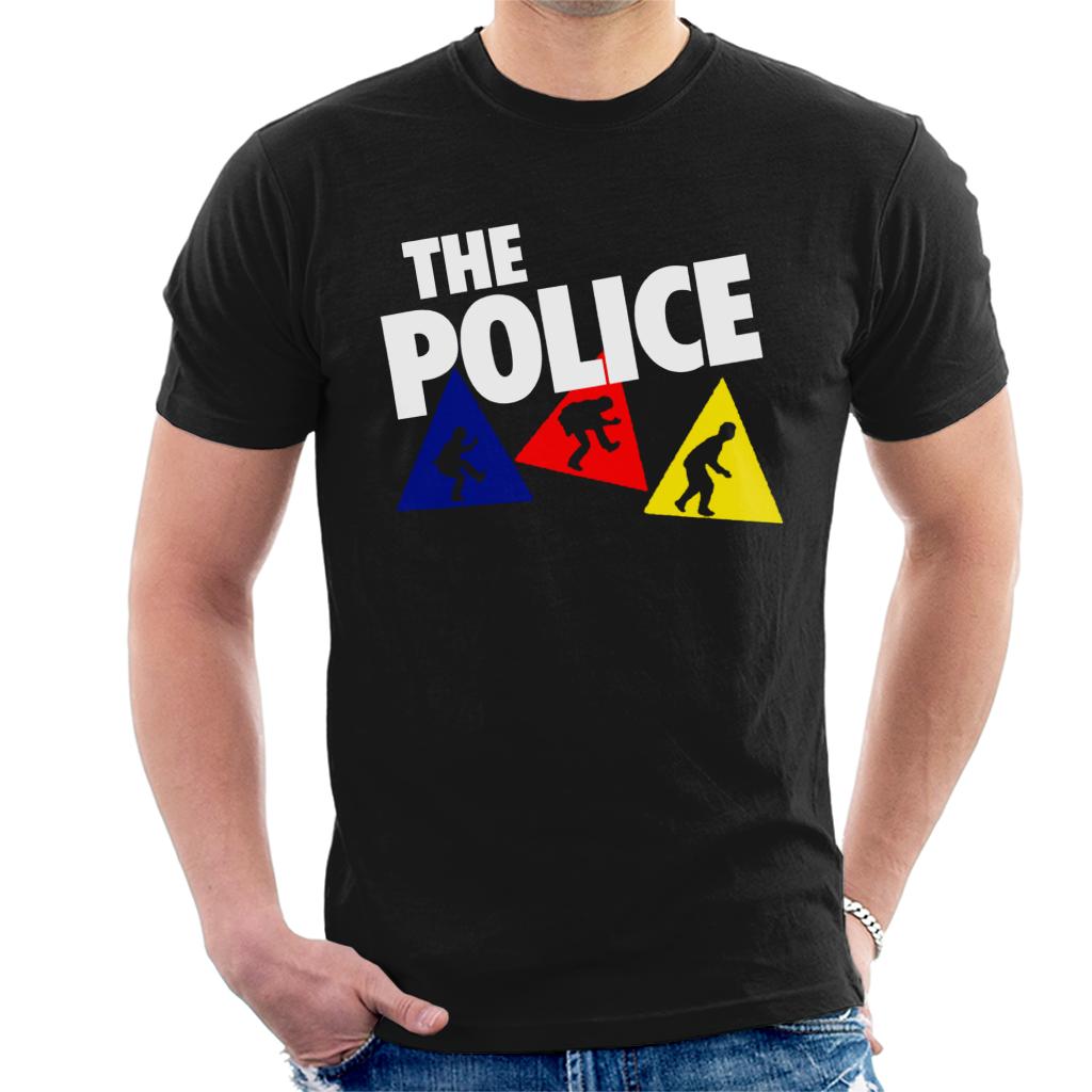 The Police Triangles With Logo Men's T-Shirt-ALL + EVERY