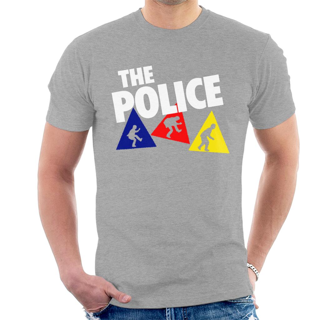 The Police Triangles With Logo Men's T-Shirt-ALL + EVERY