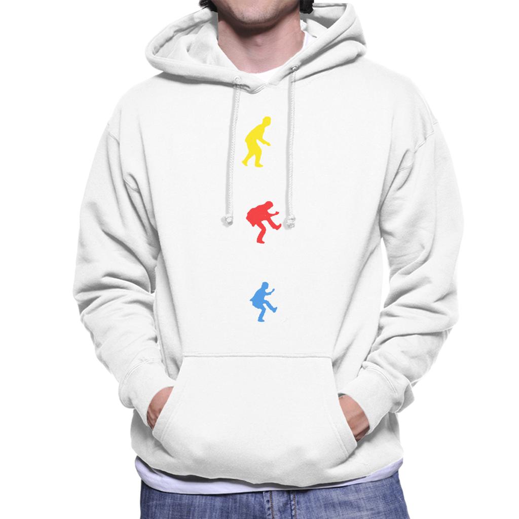 The Police Yellow Red Blue Silhouettes Men's Hooded Sweatshirt-ALL + EVERY