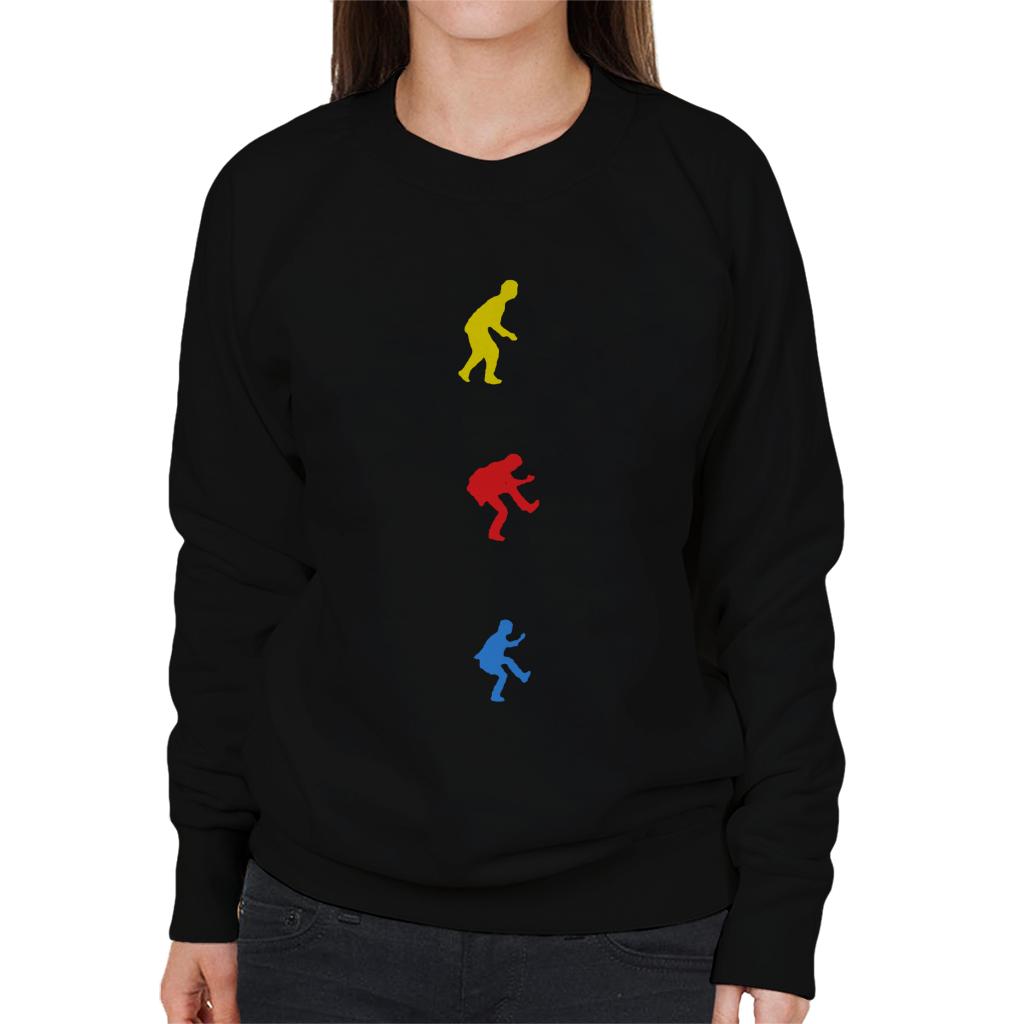 The Police Yellow Red Blue Silhouettes Women's Sweatshirt-ALL + EVERY