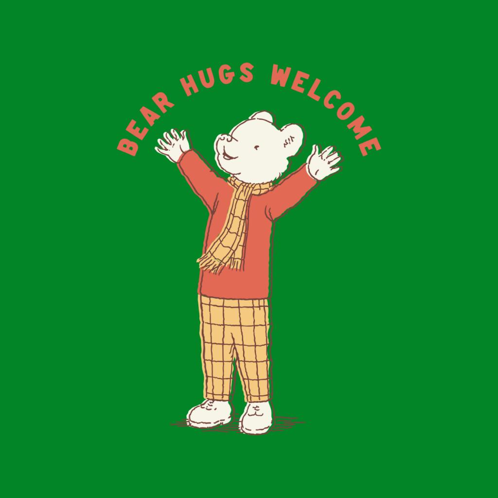 Rupert Bear Hugs Welcome Men's T-Shirt-ALL + EVERY