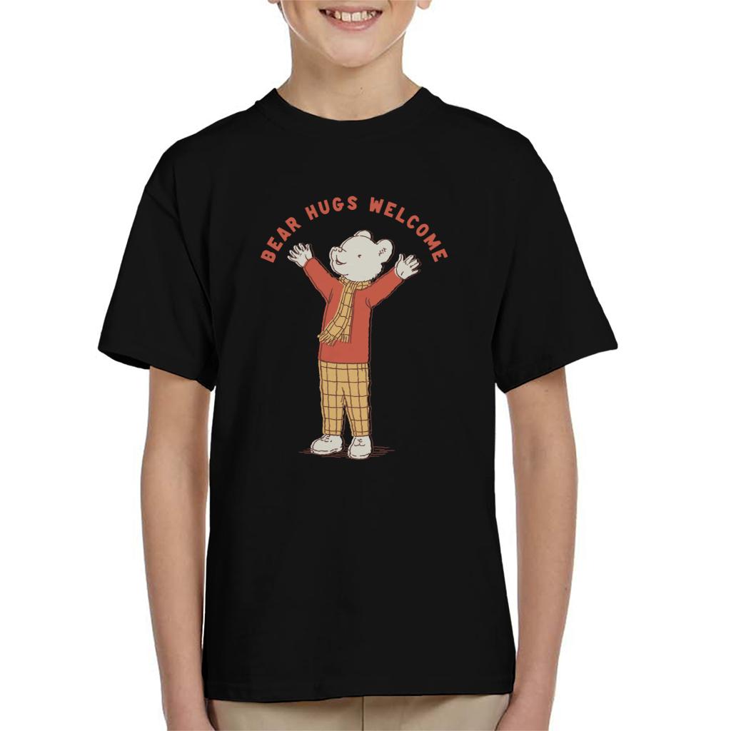 Rupert Bear Hugs Welcome Kid's T-Shirt-ALL + EVERY