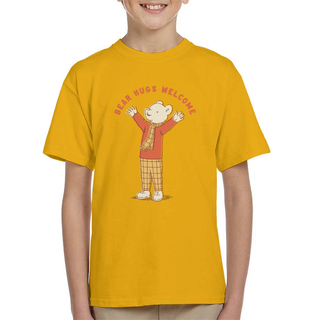 Rupert Bear Hugs Welcome Kid's T-Shirt-ALL + EVERY