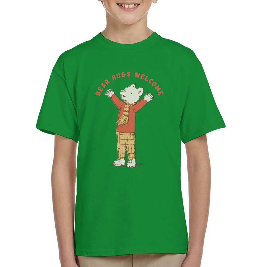 Rupert Bear Hugs Welcome Kid's T-Shirt-ALL + EVERY