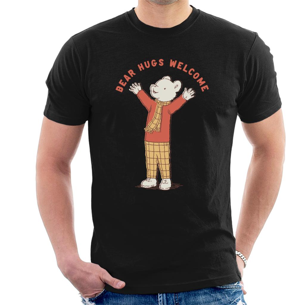 Rupert Bear Hugs Welcome Men's T-Shirt-ALL + EVERY