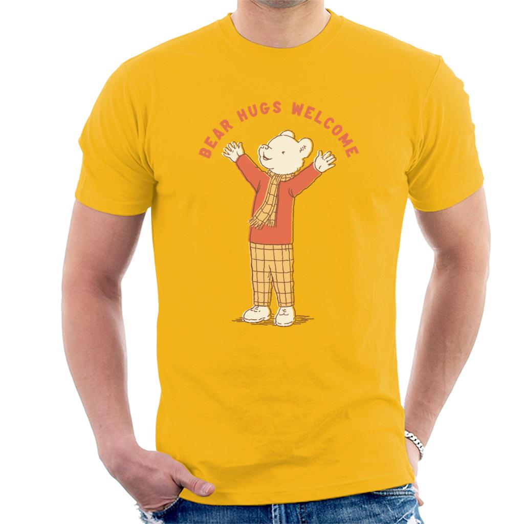 Rupert Bear Hugs Welcome Men's T-Shirt-ALL + EVERY