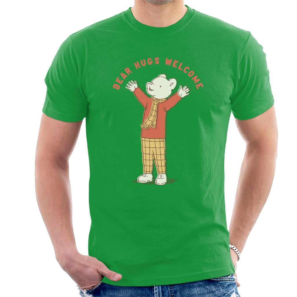 Rupert Bear Hugs Welcome Men's T-Shirt-ALL + EVERY