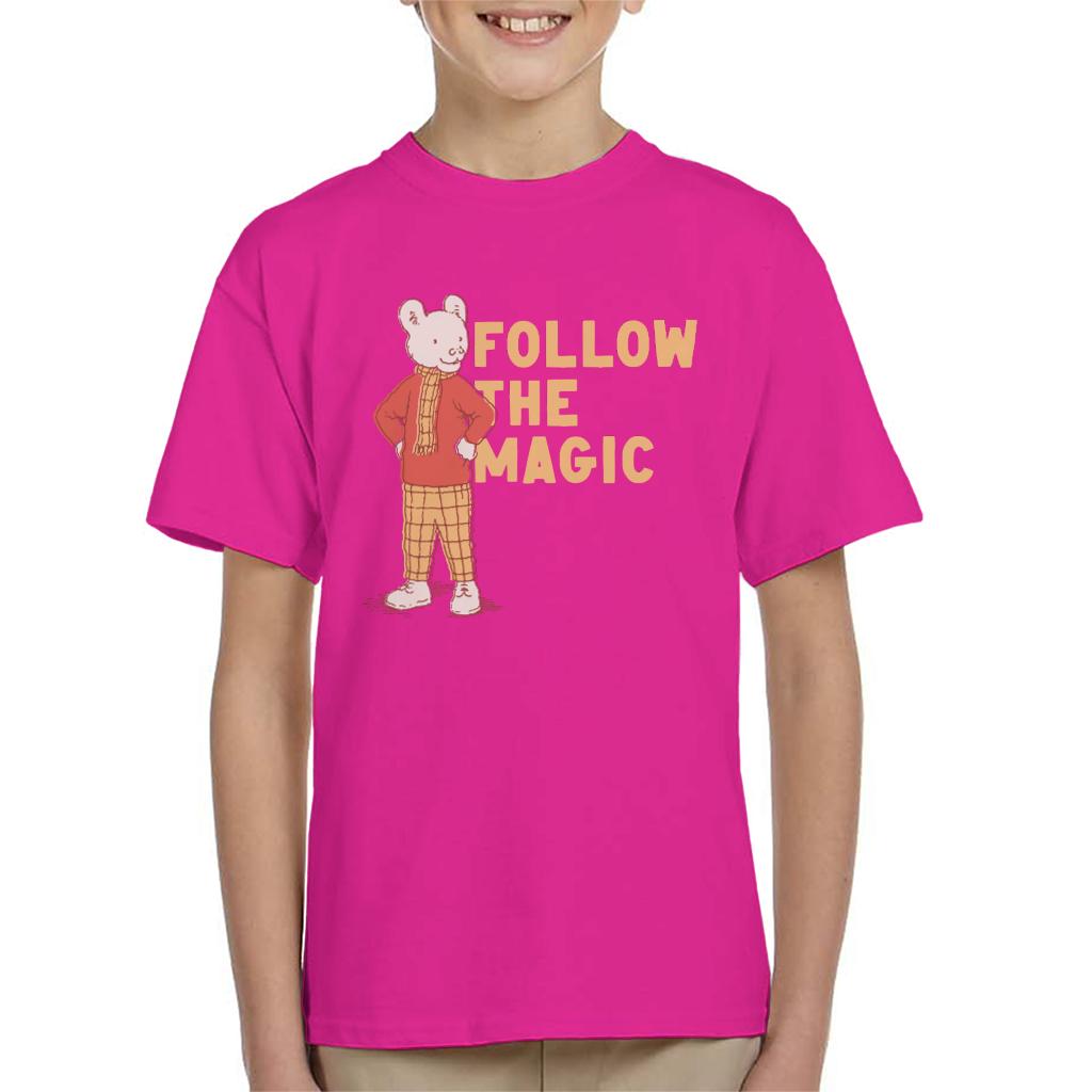 Rupert Follow The Magic Adventure Kid's T-Shirt-ALL + EVERY