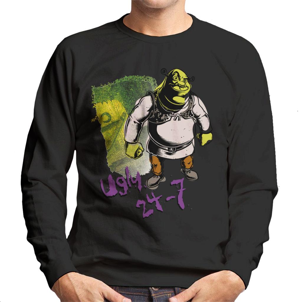 Shrek Ugly 24 7 Quote Men's Sweatshirt-ALL + EVERY