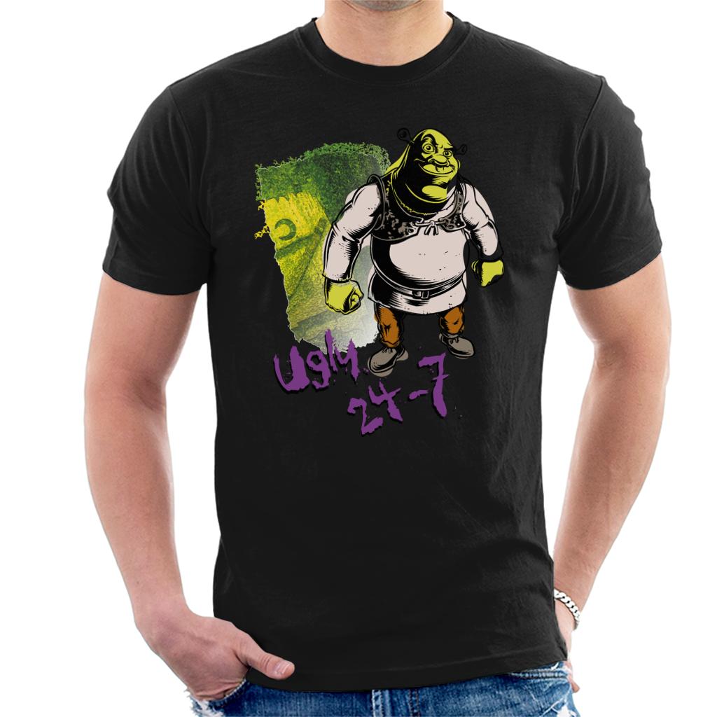 Shrek Ugly 24 7 Quote Men's T-Shirt-ALL + EVERY