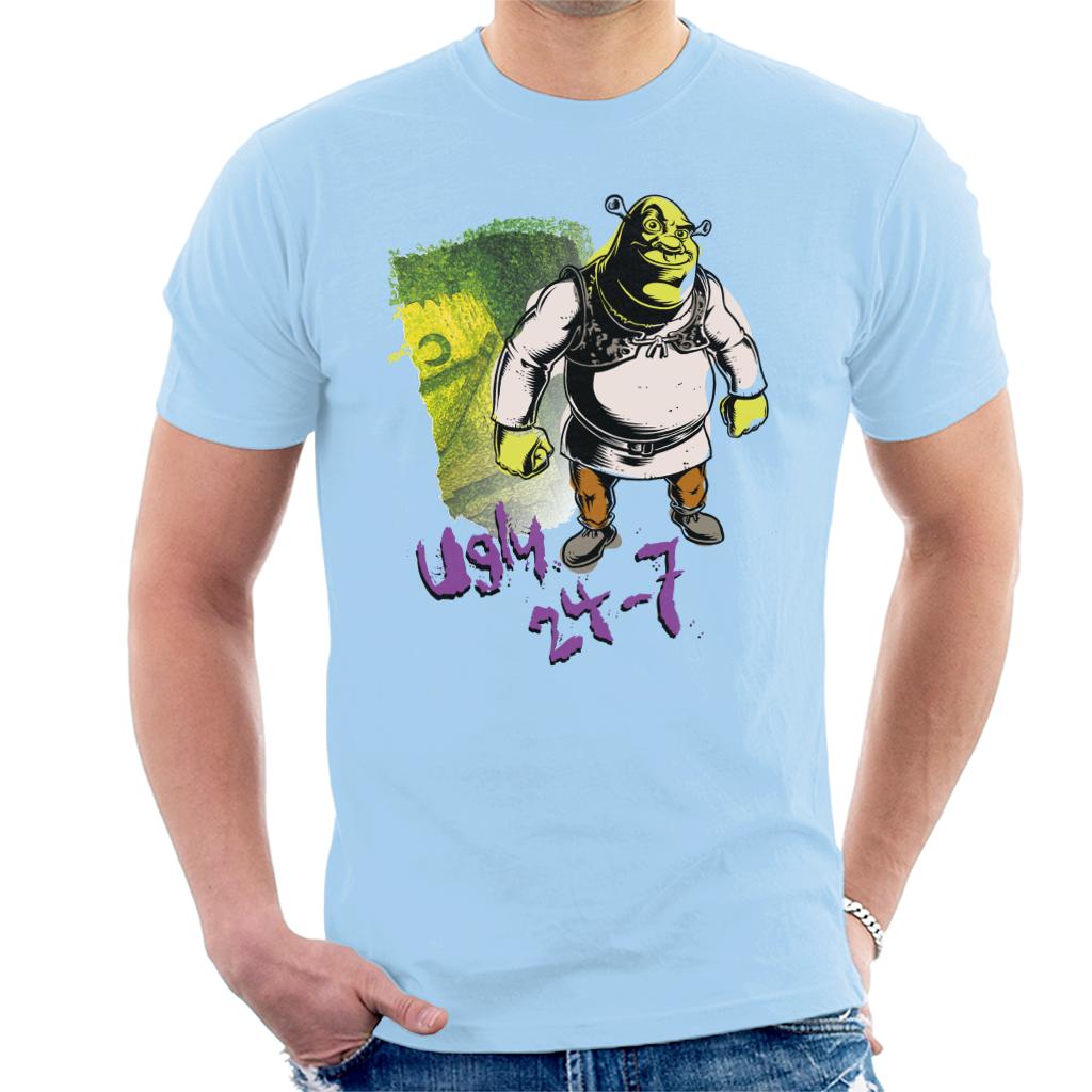 Shrek Ugly 24 7 Quote Men's T-Shirt-ALL + EVERY