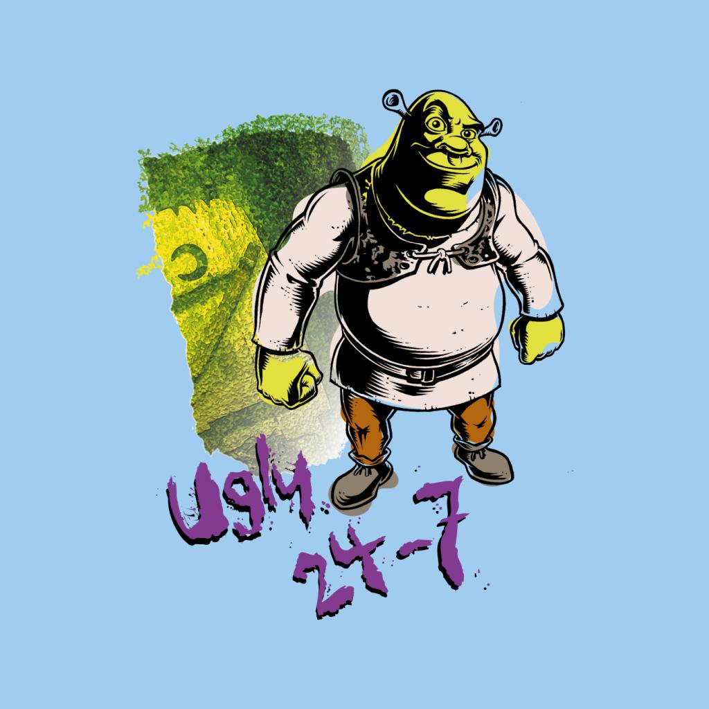 Shrek Ugly 24 7 Quote Men's T-Shirt-ALL + EVERY