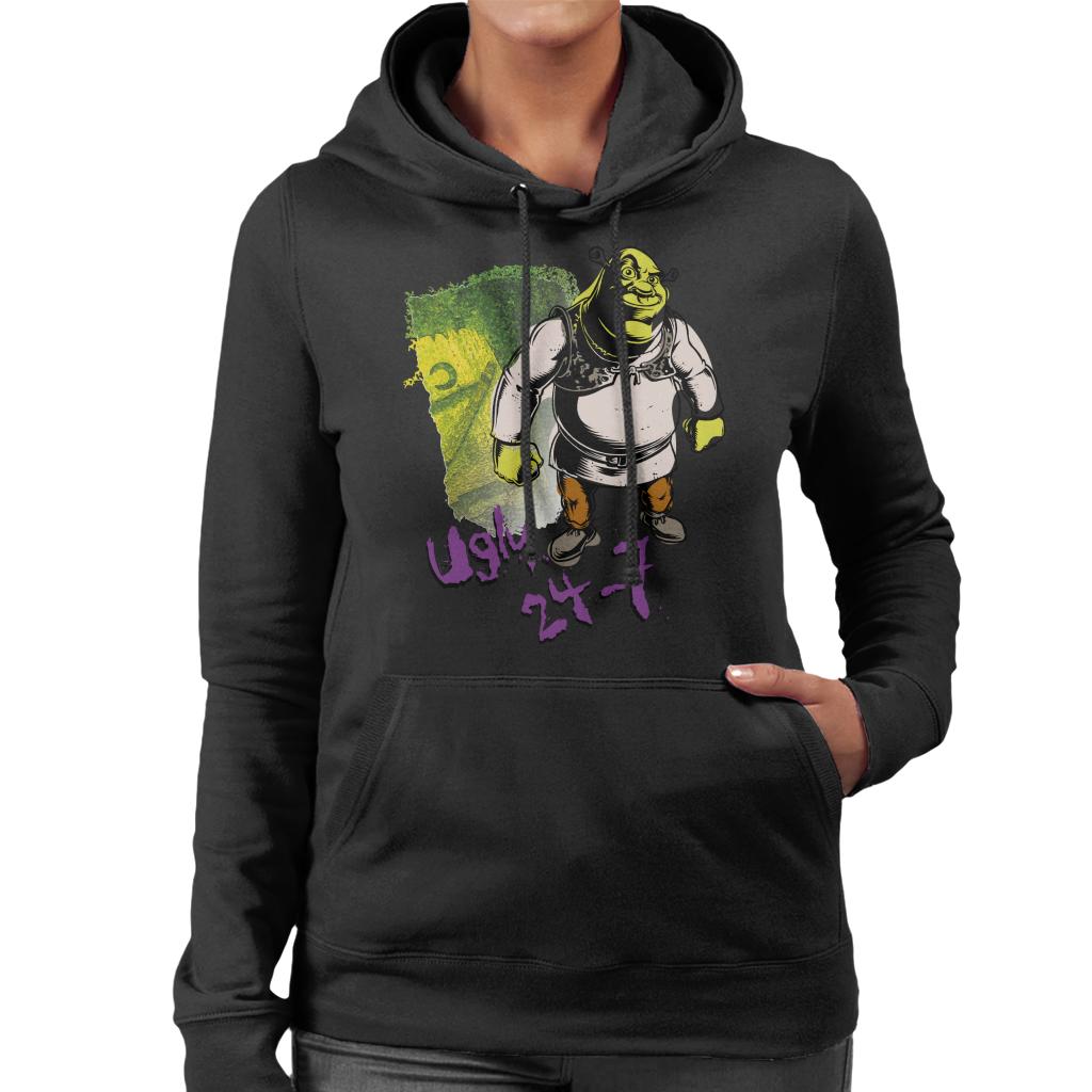 Shrek Ugly 24 7 Quote Women's Hooded Sweatshirt-ALL + EVERY