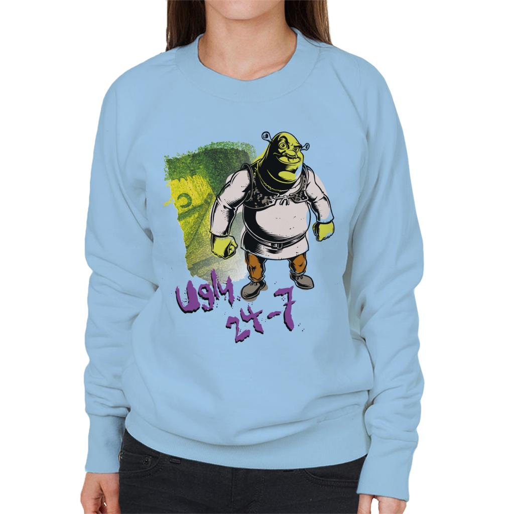 Shrek Ugly 24 7 Quote Women's Sweatshirt-ALL + EVERY