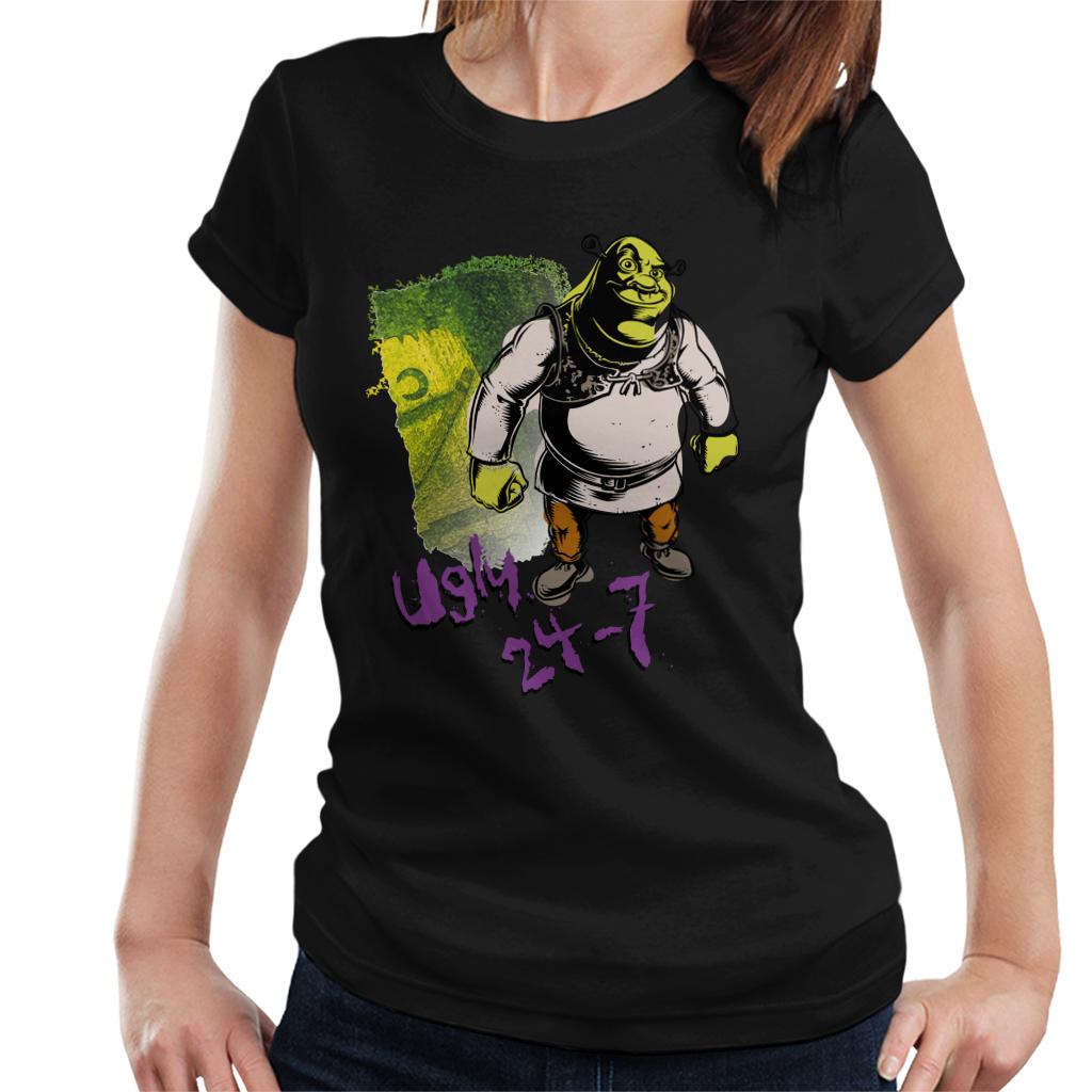 Shrek Ugly 24 7 Quote Women's T-Shirt-ALL + EVERY