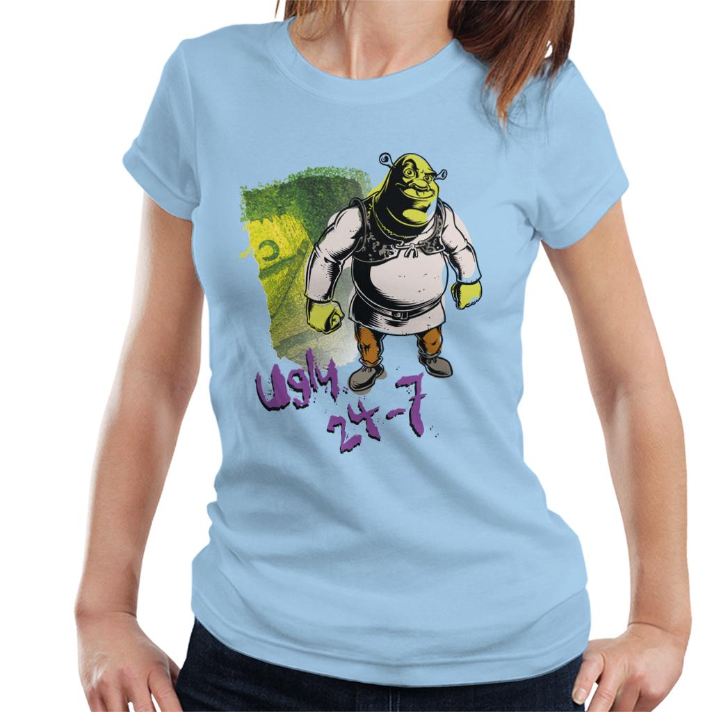 Shrek Ugly 24 7 Quote Women's T-Shirt-ALL + EVERY