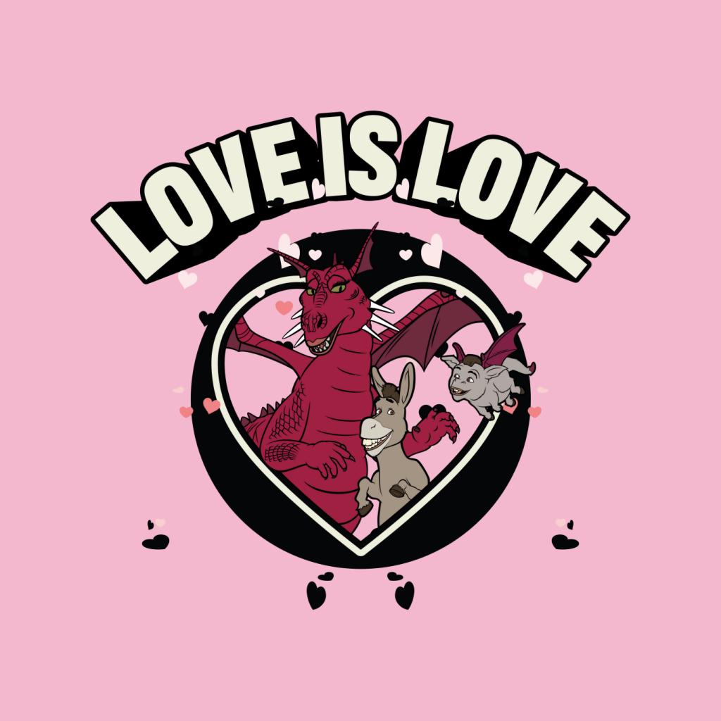 Shrek Donkey And Dragon Love Is Love Women's T-Shirt-ALL + EVERY