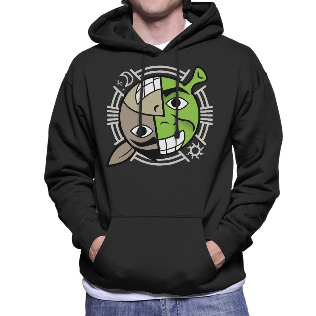 Shrek And Donkey Smiling Character Heads Men's Hooded Sweatshirt-ALL + EVERY