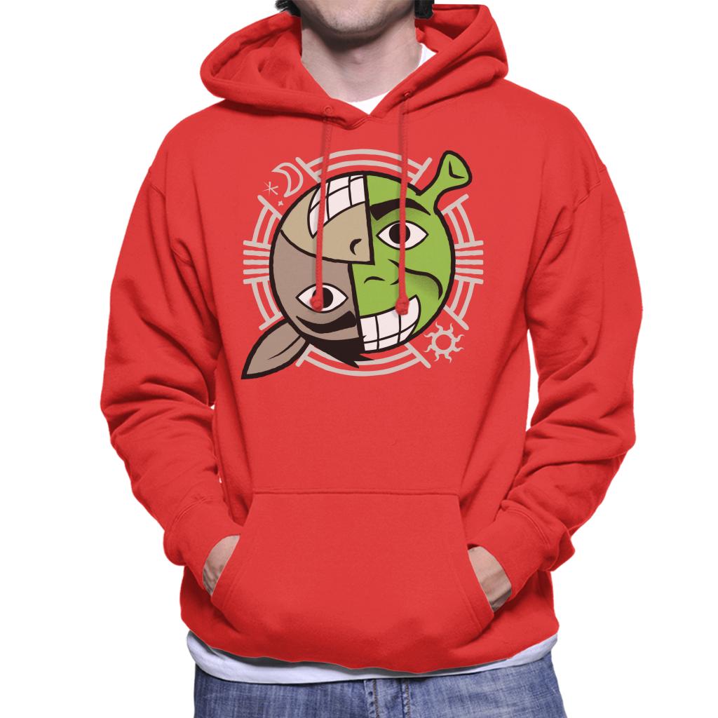 Shrek And Donkey Smiling Character Heads Men's Hooded Sweatshirt-ALL + EVERY