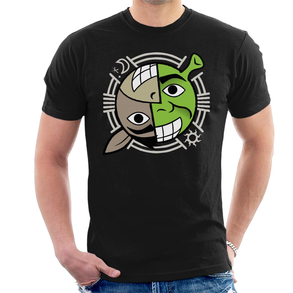 Shrek And Donkey Smiling Character Heads Men's T-Shirt-ALL + EVERY