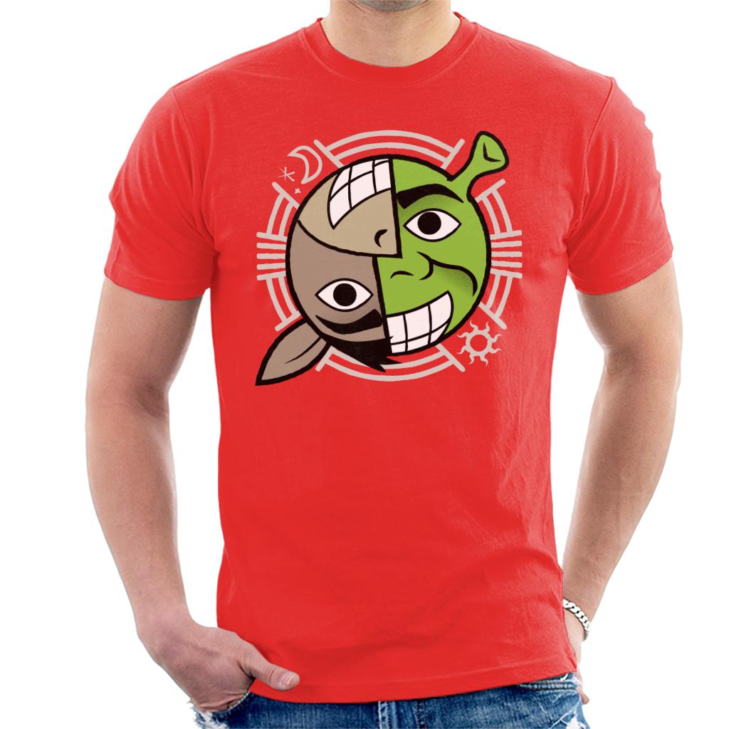 Shrek And Donkey Smiling Character Heads Men's T-Shirt-ALL + EVERY