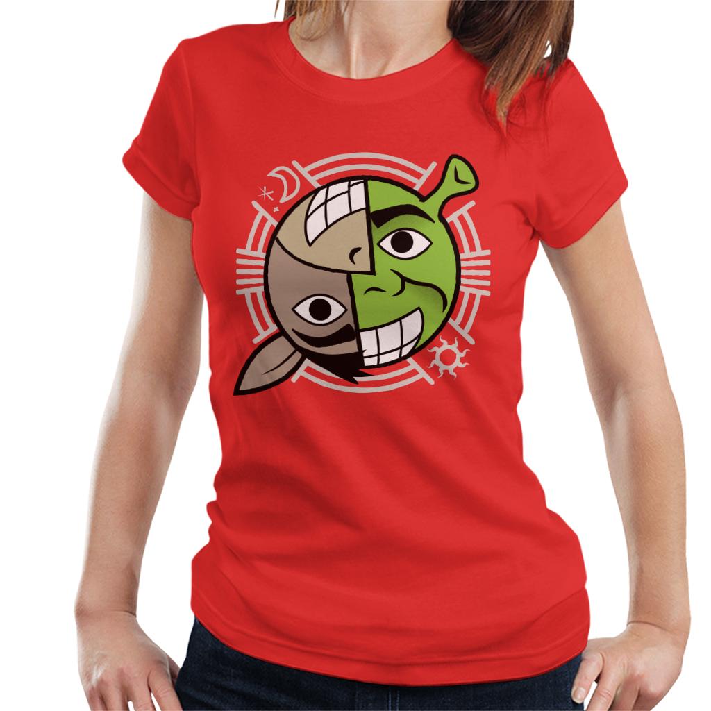 Shrek And Donkey Smiling Character Heads Women's T-Shirt-ALL + EVERY