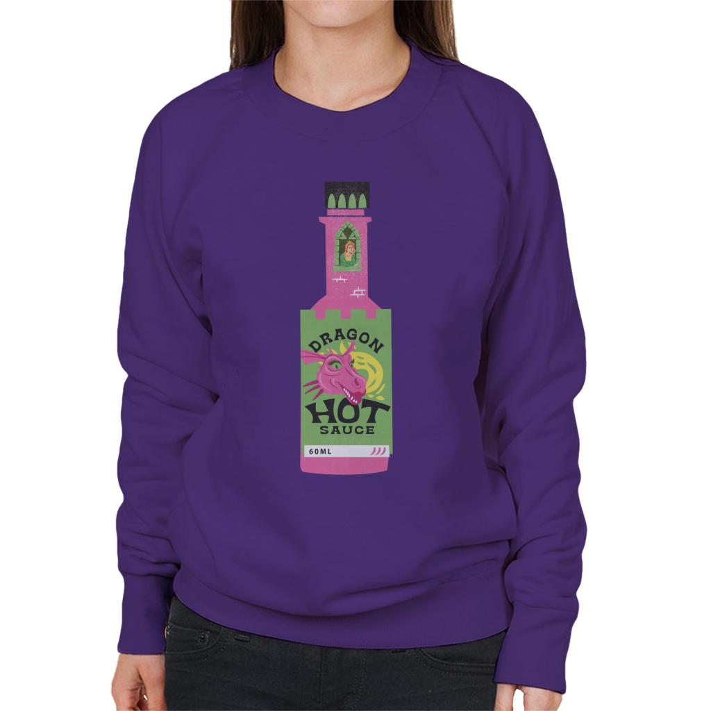 Shrek Dragon Hot Sauce Fiona In The Tallest Tower Women's Sweatshirt-ALL + EVERY