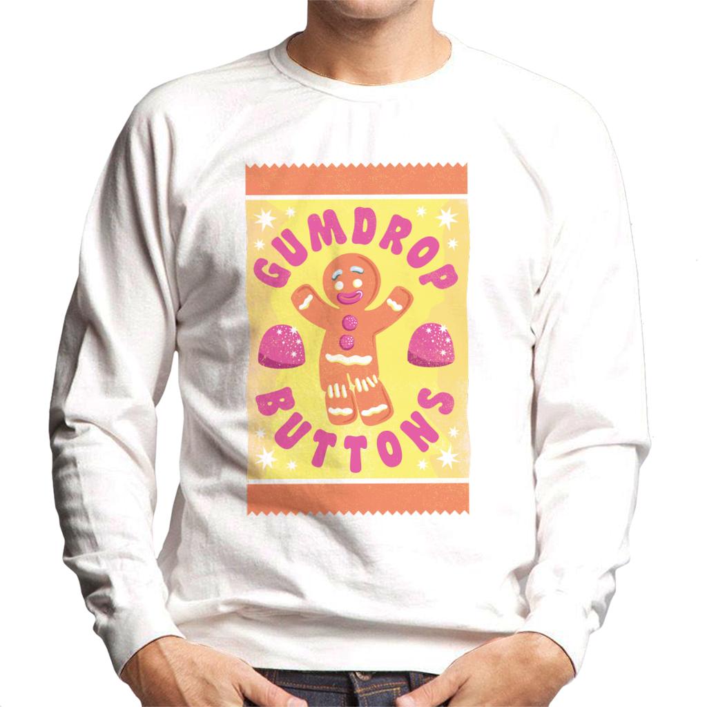 Shrek Gingerbread Man Gumdrop Buttons Men's Sweatshirt-ALL + EVERY