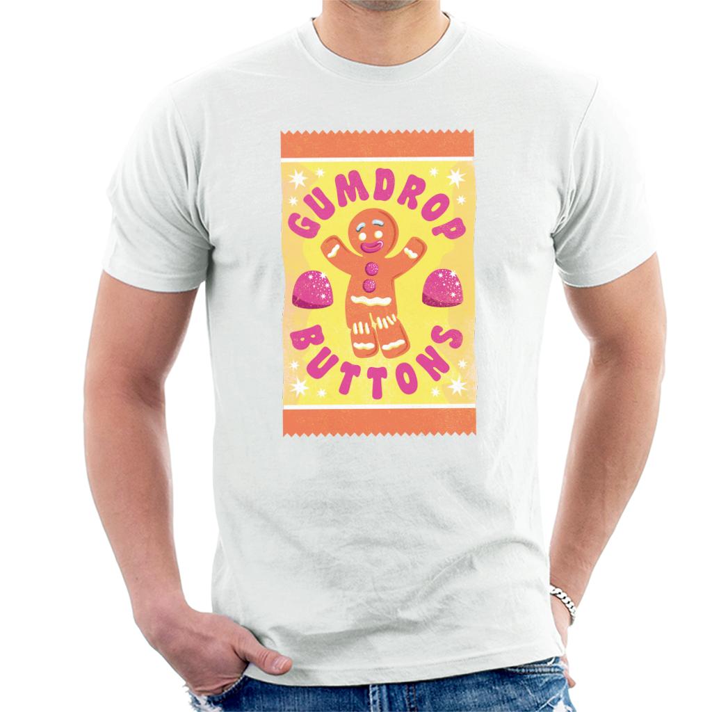 Shrek Gingerbread Man Gumdrop Buttons Men's T-Shirt-ALL + EVERY