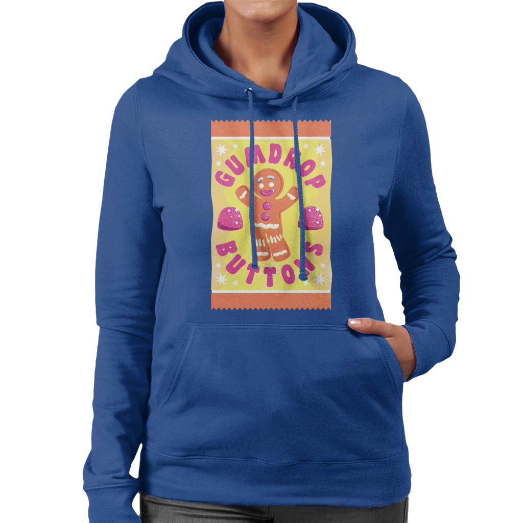 Shrek Gingerbread Man Gumdrop Buttons Women's Hooded Sweatshirt-ALL + EVERY