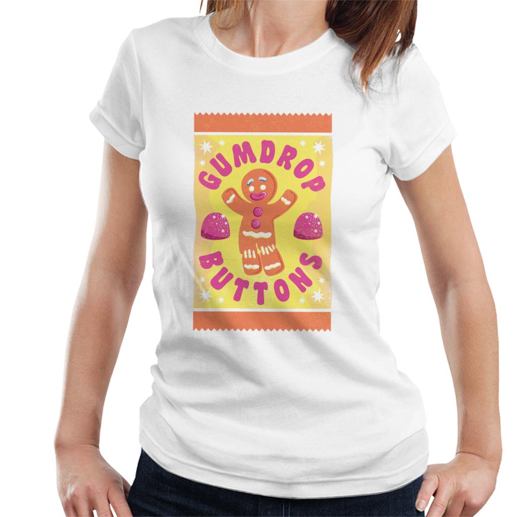 Shrek Gingerbread Man Gumdrop Buttons Women's T-Shirt-ALL + EVERY