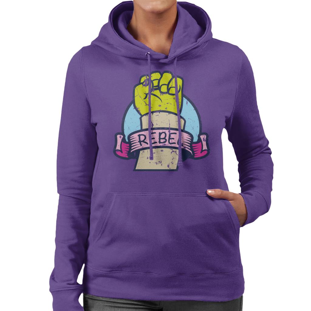 Shrek Hand Rebel Women's Hooded Sweatshirt-ALL + EVERY