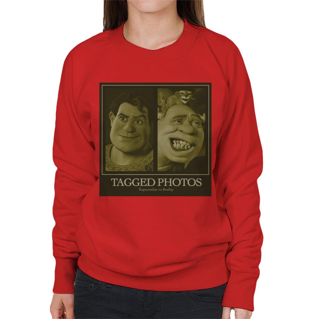 Shrek Tagged Photos Expectation Vs Reality Women's Sweatshirt-ALL + EVERY