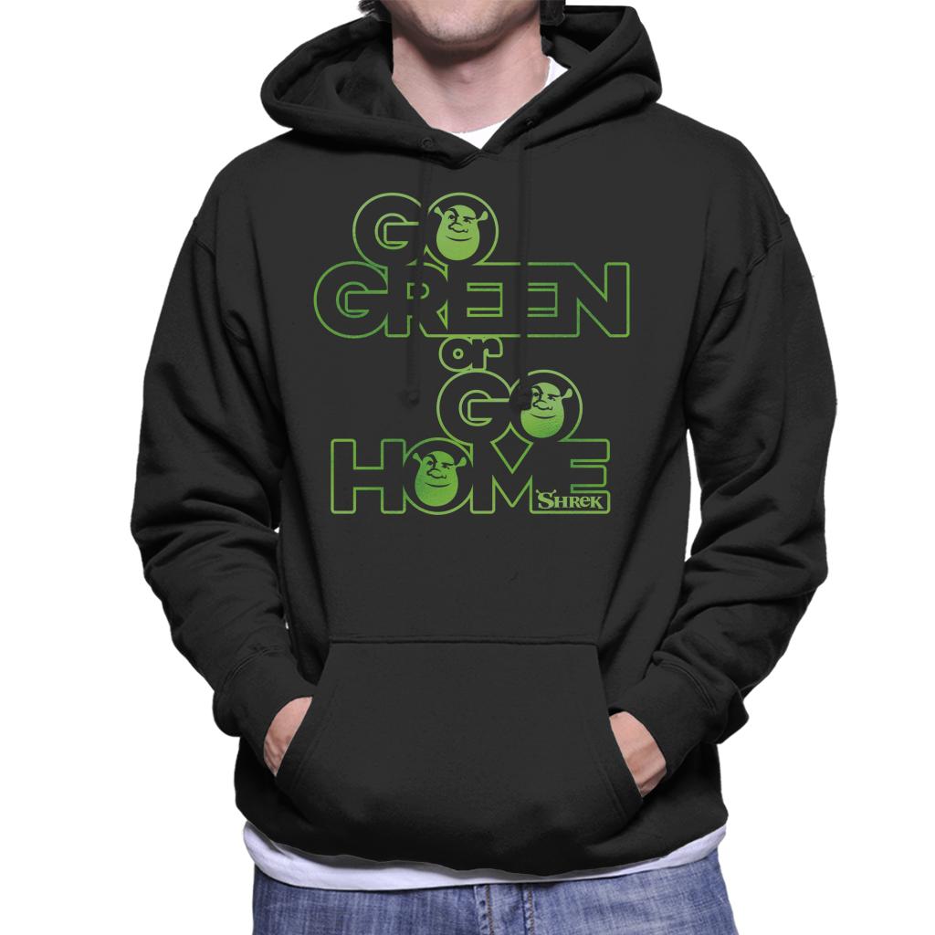 Shrek Go Green Or Go Home Men's Hooded Sweatshirt-ALL + EVERY