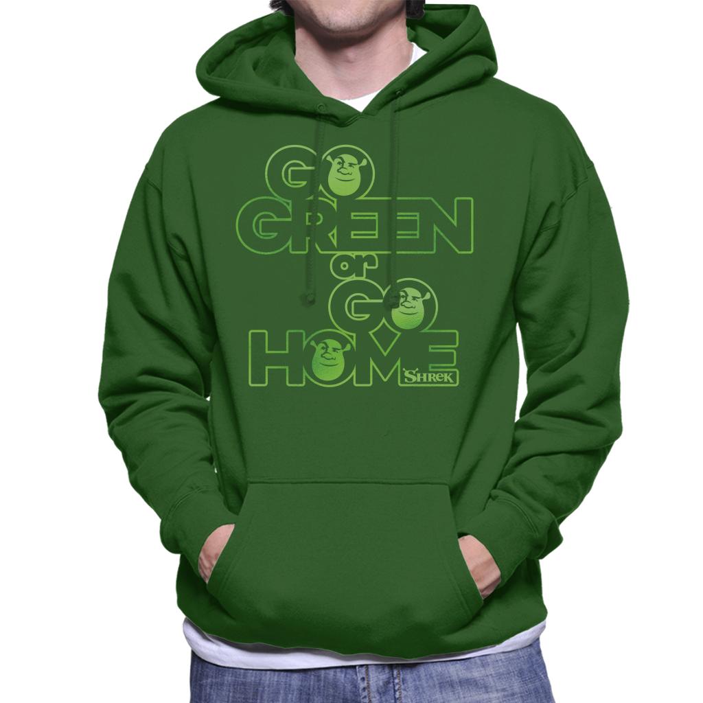 Shrek Go Green Or Go Home Men's Hooded Sweatshirt-ALL + EVERY