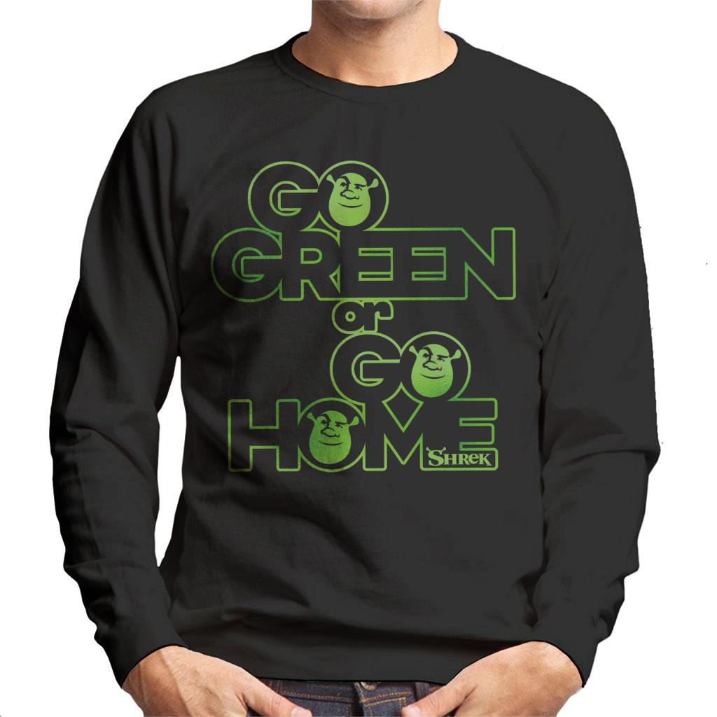 Shrek Go Green Or Go Home Men's Sweatshirt-ALL + EVERY