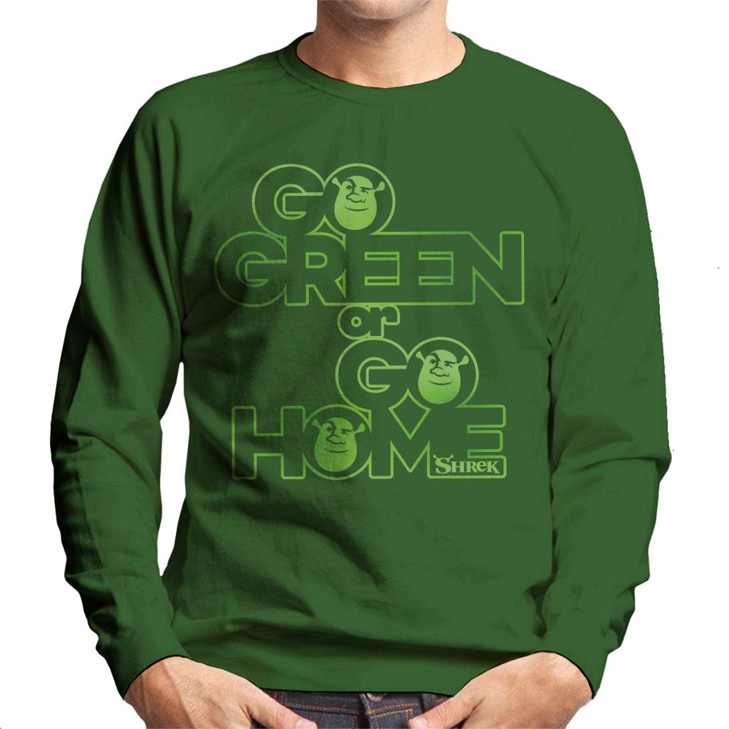 Shrek Go Green Or Go Home Men's Sweatshirt-ALL + EVERY