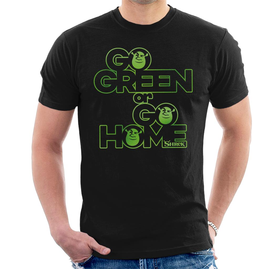 Shrek Go Green Or Go Home Men's T-Shirt-ALL + EVERY