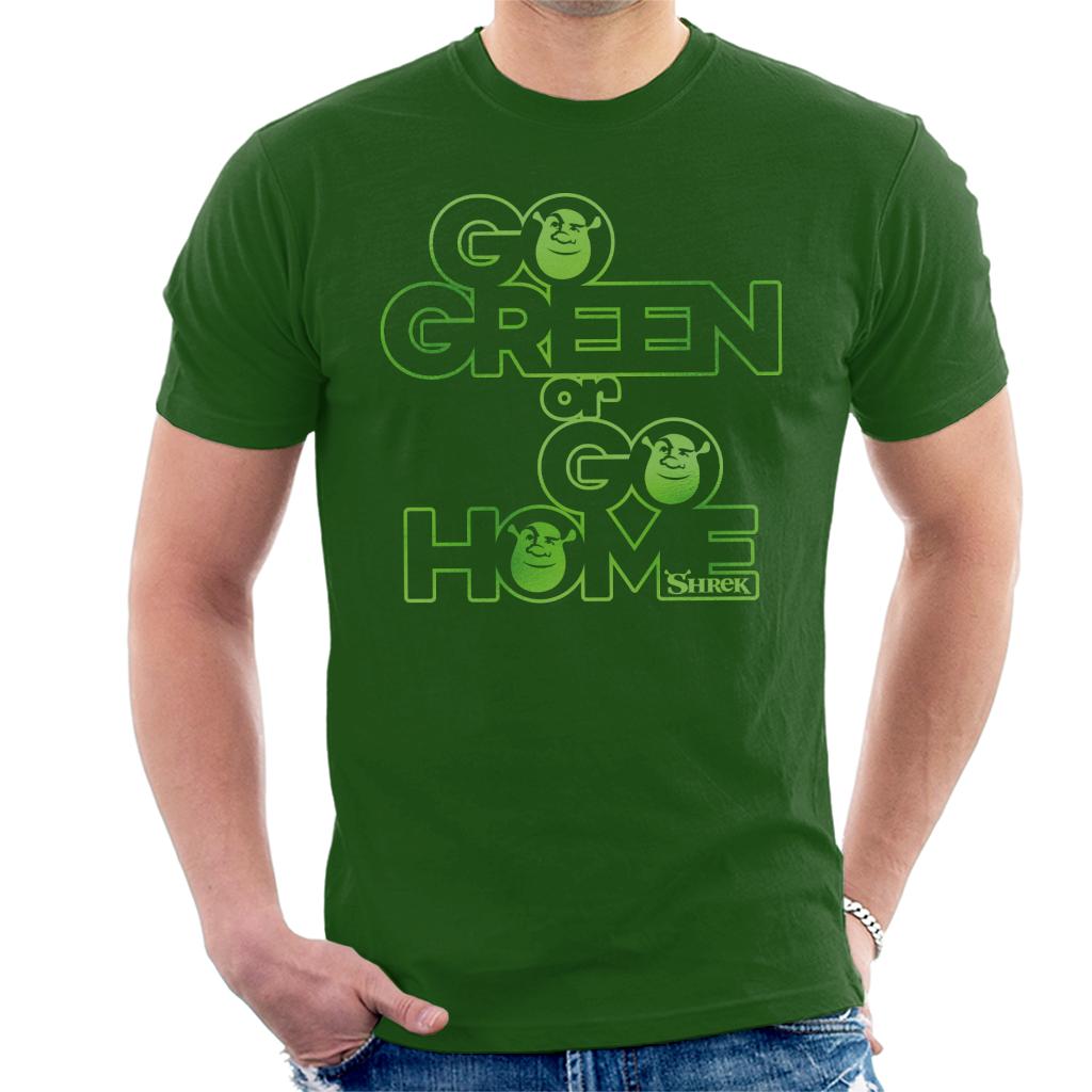 Shrek Go Green Or Go Home Men's T-Shirt-ALL + EVERY