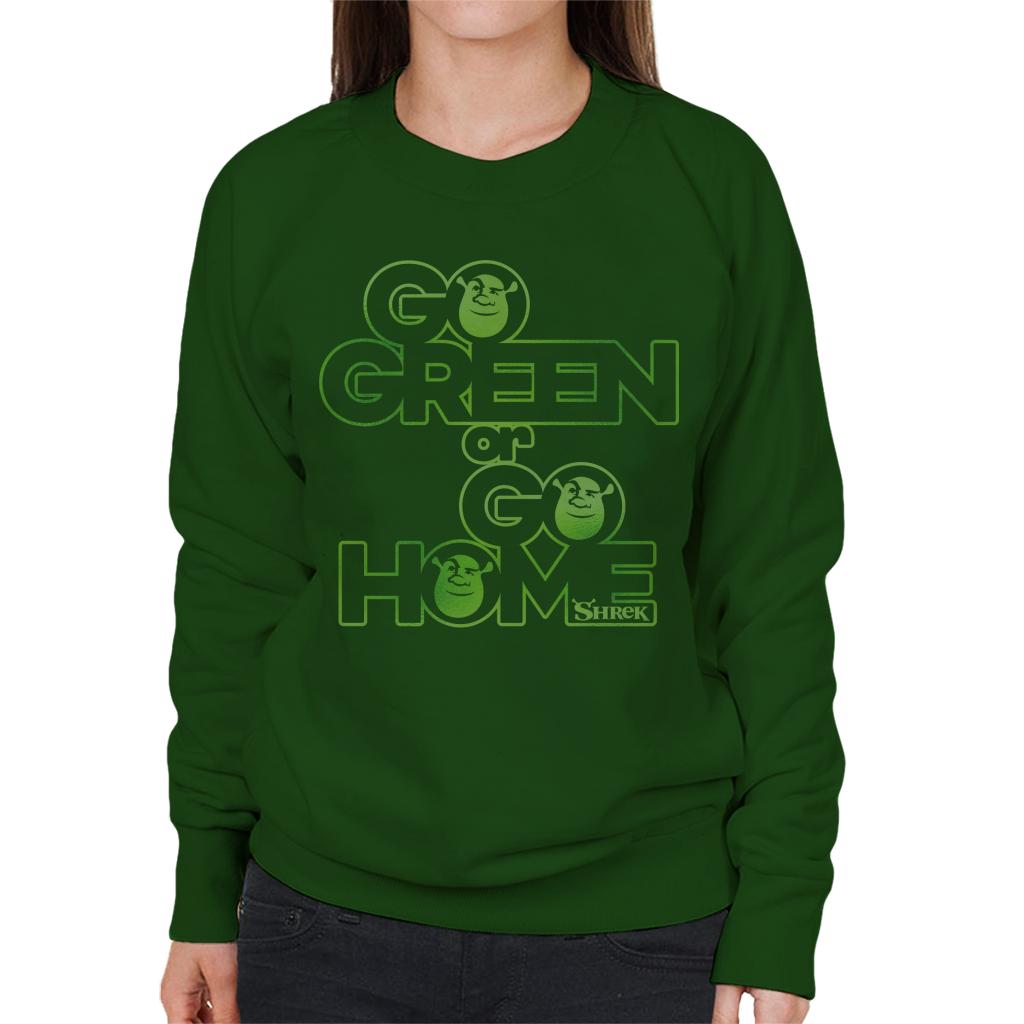 Shrek Go Green Or Go Home Women's Sweatshirt-ALL + EVERY