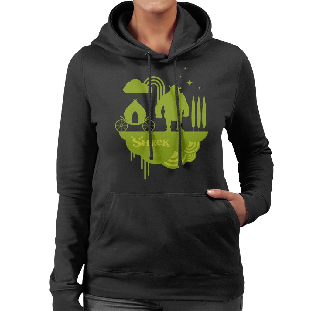 Shrek Silhouette Women's Hooded Sweatshirt-ALL + EVERY